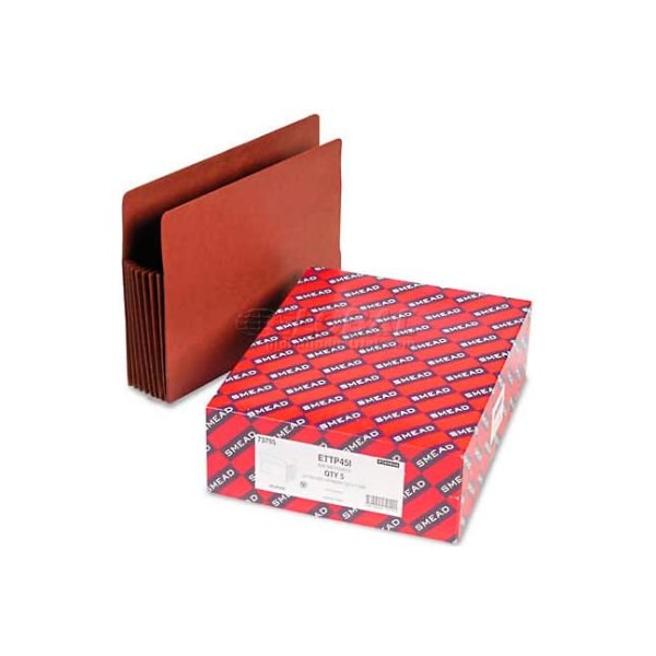 Smead Smead 7" Accordion Expansion File TUFF Pockets, Straight Tab, Letter, Redrope, 5/Box 73795 - main